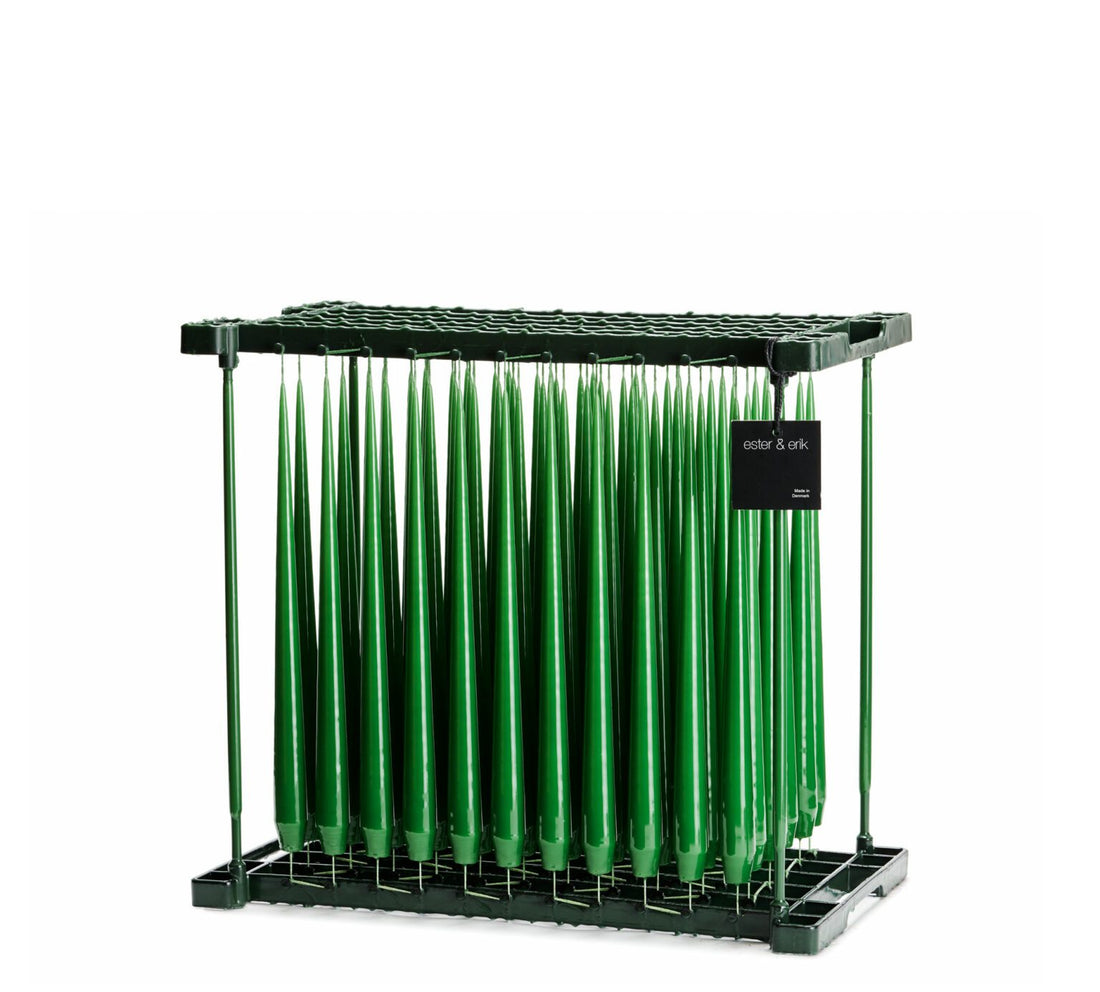 Evergreen Lacquer Taper Candle Pair by Ester + Erik