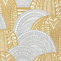 Gold + Silver Vuorilaakso Beverage Napkin by Marimekko