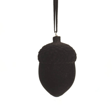 Black Felt Acorn Ornament - 2 Sizes