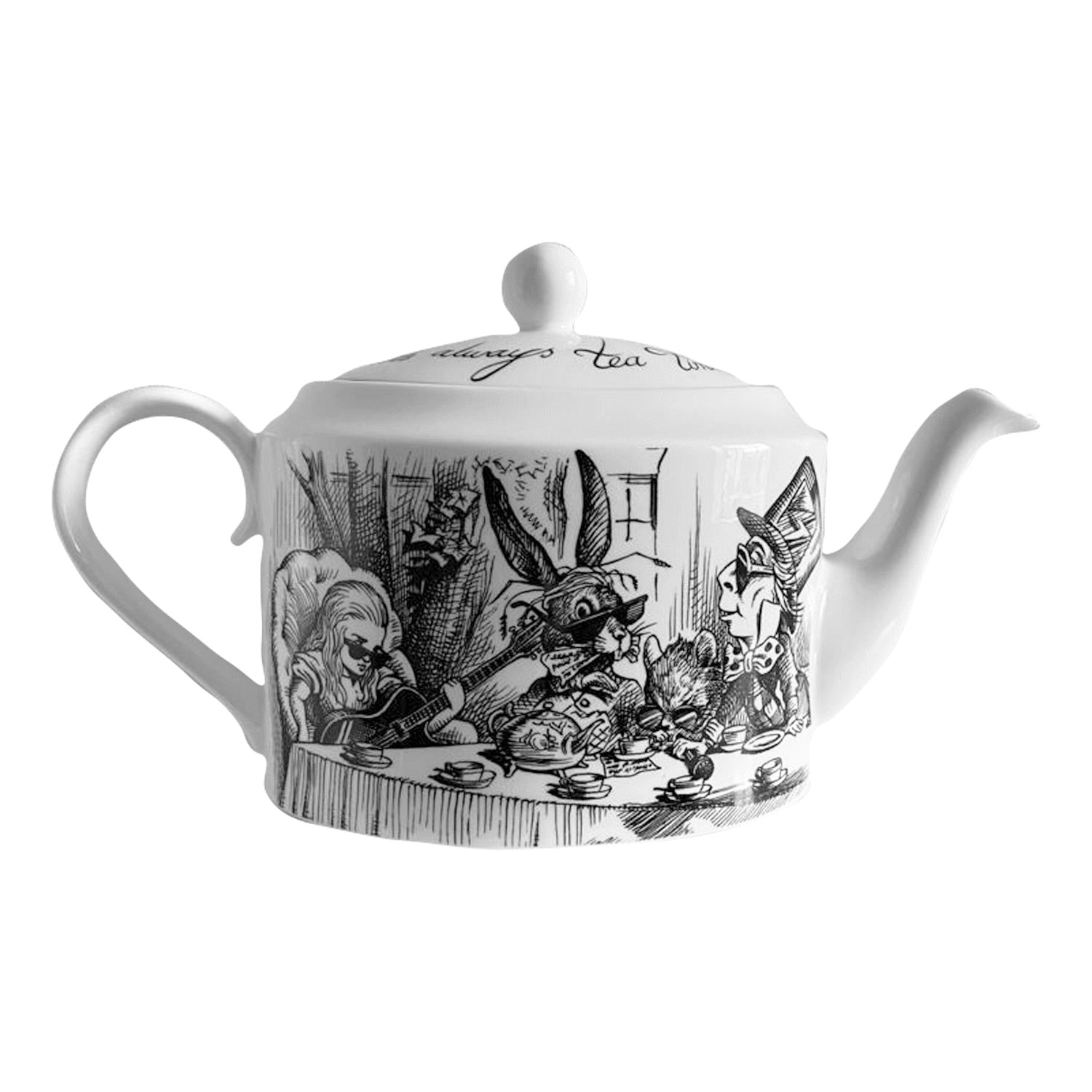 Alice in Wonderland Mad Hatters Tea Party Oval Tea Pot