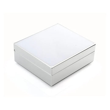 White Enamel + Silver Box by Addison Ross