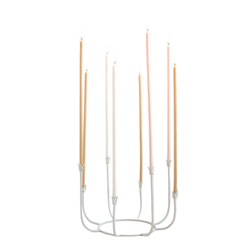 Parchment Beacon Long Stem Candelabra