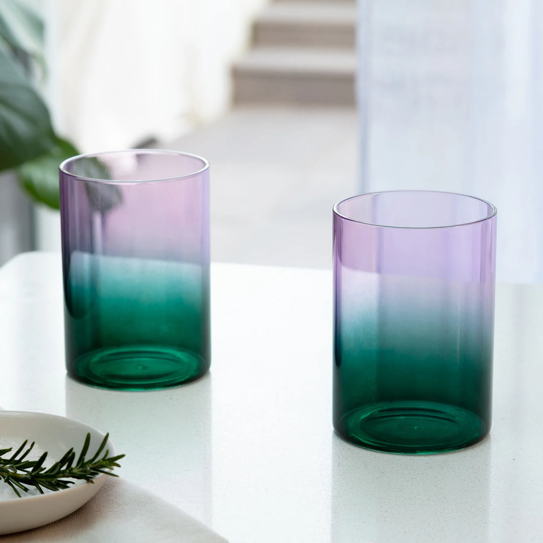 Two Tone Gradient Glass - set of 2