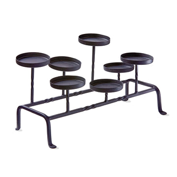 Black 7 Pillar Candle Holder