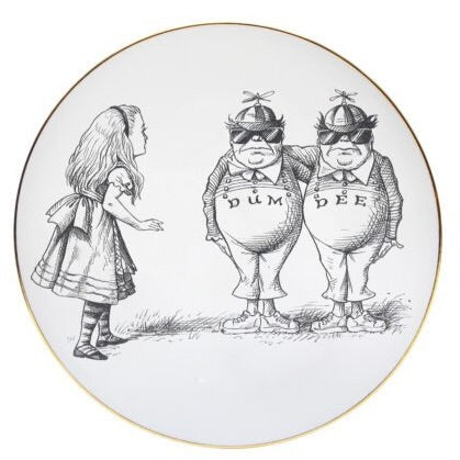 Alice in Wonderland Dum & Dee Medium Plate