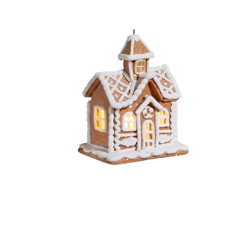 Lighted Middle Chimney Gingerbread House - XSmall