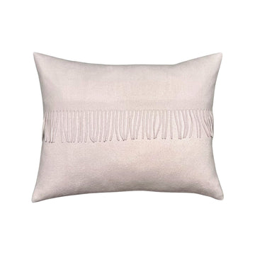 🇨🇦 Blush Baby Alpaca Fringed Cushion