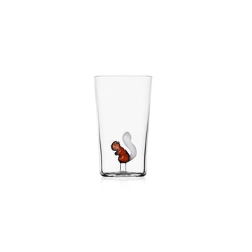 Animal Farm Long Drink Squirrel Glass - by Ichendorf Milano