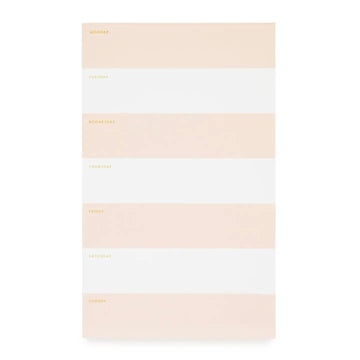 Pink Striped Weekly Note Pad