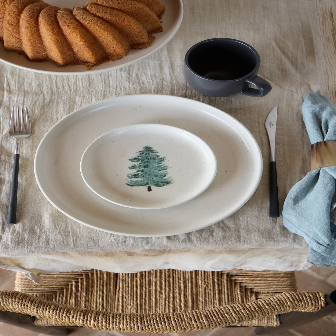 Christmas Tree Appetizer Plate - set of 4