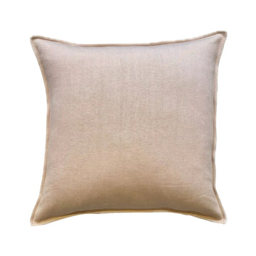 🇨🇦 Linen Flange Cushion - Powder