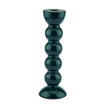 Tall Racing Green Bubble Candlestick by Addison Ross