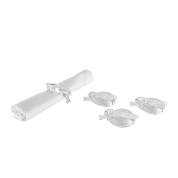 Lucite Knot Napkin Ring - set of 2