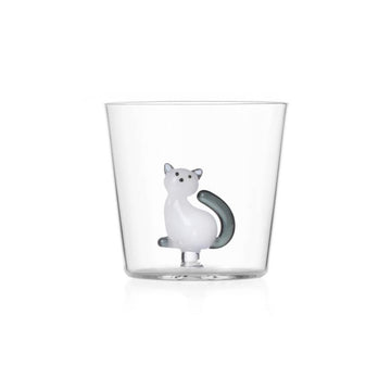 White Cat with Smoke Tail Tumbler - by Ichendorf Milano