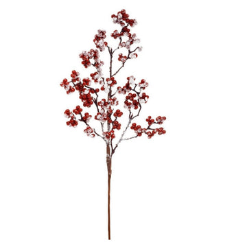 Snowy Red Berry Spray