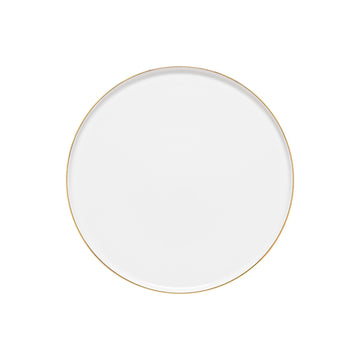 Gold Rim Resonance Porcelain Dinner Plate - set of 6