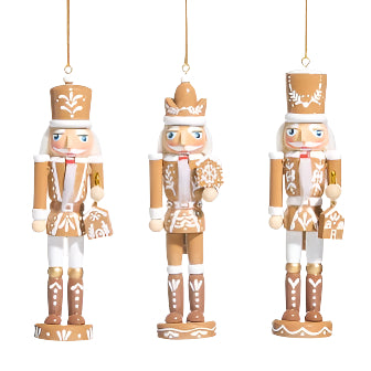 Gingerbread Nutcracker Ornament - Various Styles