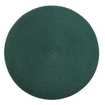 Hunter Green Round Placemat by Deborah Rhodes