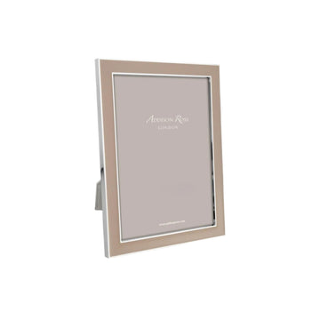 Cappuccino Enamel Silver Trim Picture Frame by Addison Ross - 2 sizes