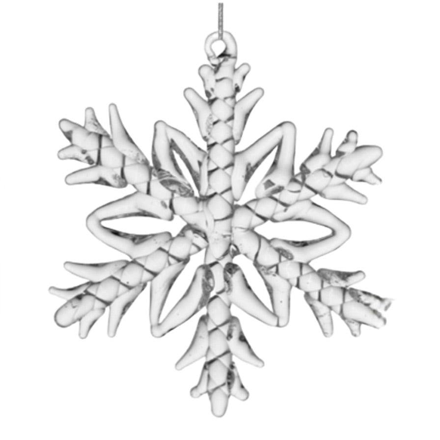 Clear Glass Snowflake