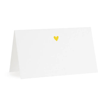 Gold Heart Place Card