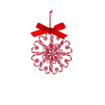 Peppermint Clay Wreath Ornament - Various Styles