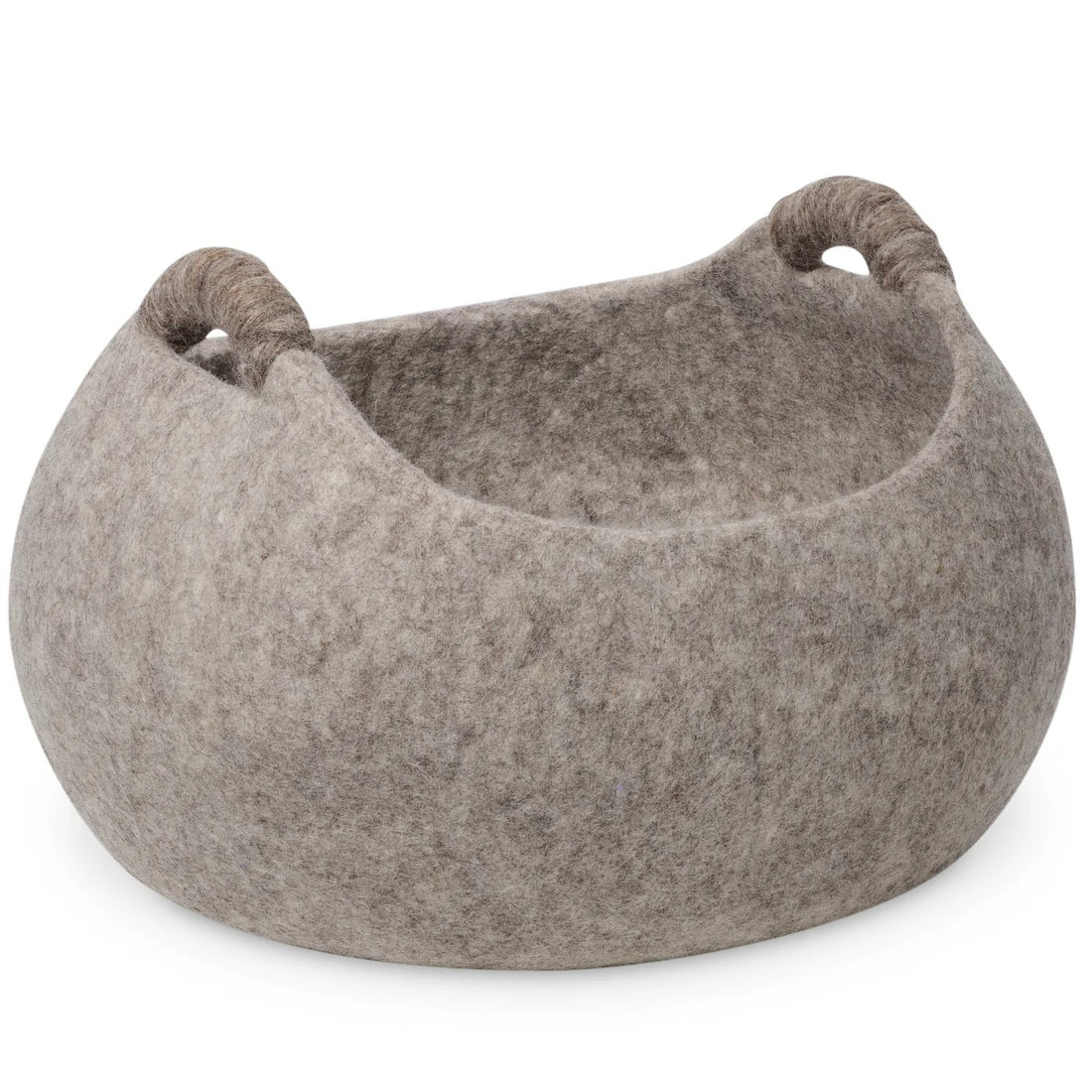 Taupe Wool Felt Basket - 2 sizes