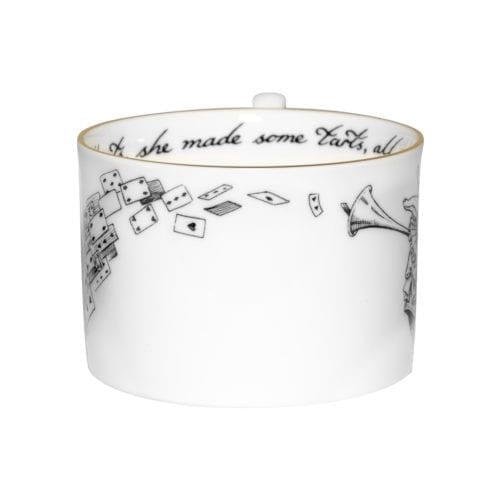 Alice in Wonderland White Rabbit with Cards Tea Cup + Saucer