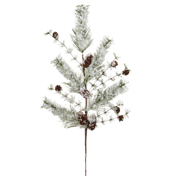 Snowy Pine and Pinecone Branch - Large
