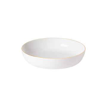 Gold Rim Resonance Porcelain Soup/Pasta Bowl - set of 6