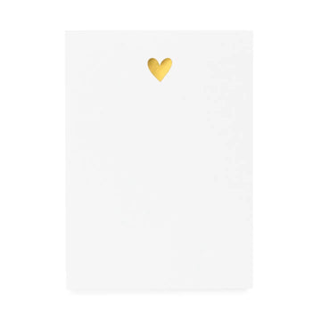 Gold Heart Mini Notepad