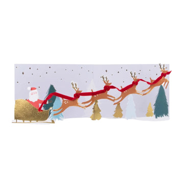 Santa's Sleigh 3D Scene Christmas Card by Meri Meri