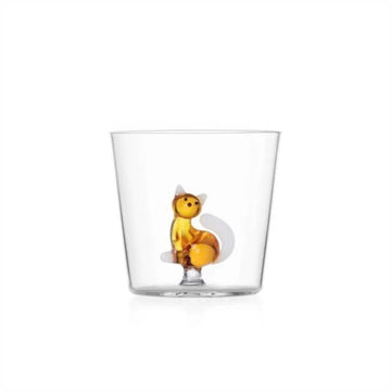 Amber Cat with White Tail Tumbler - by Ichendorf Milano