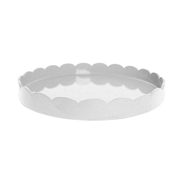 Medium White Scalloped Tray by Addison Ross