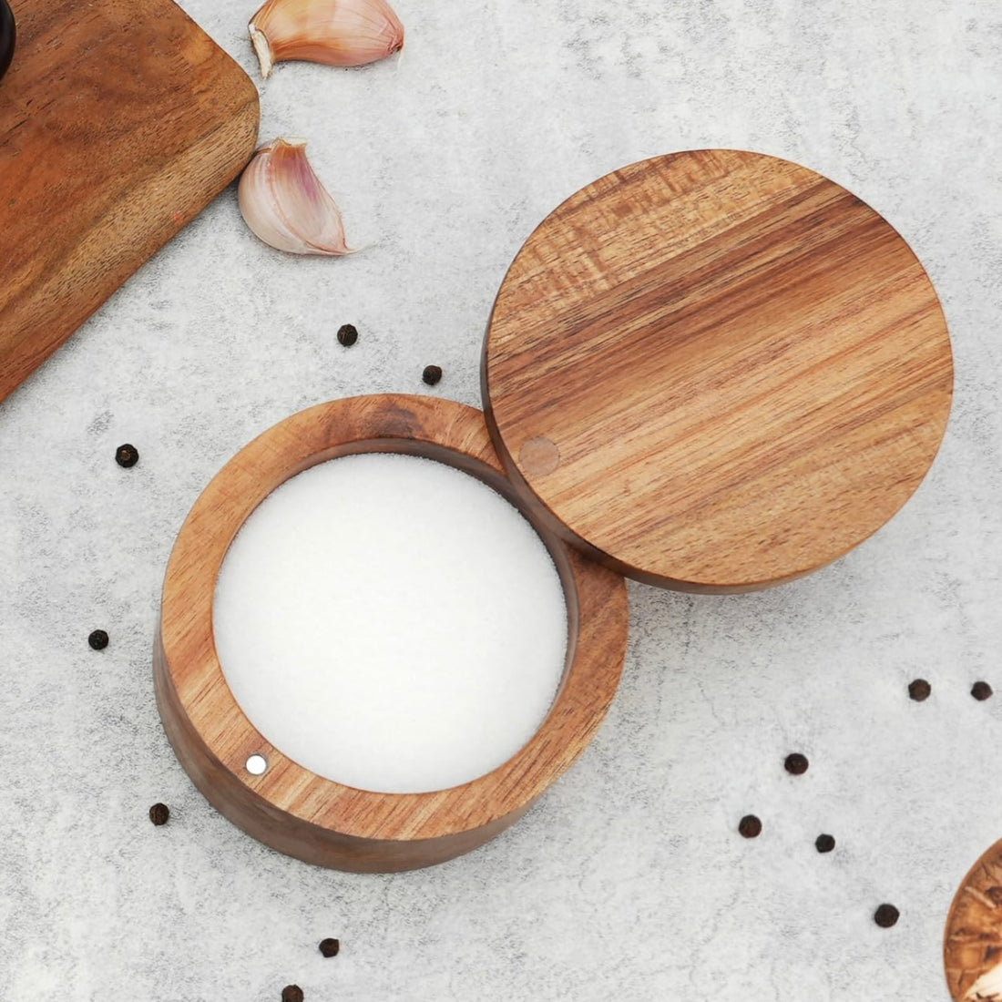 Acacia Wood Salt Keeper