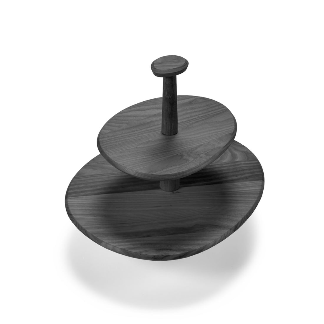 Black Two Tier Dune Cake Stand by Kelly Wearstler
