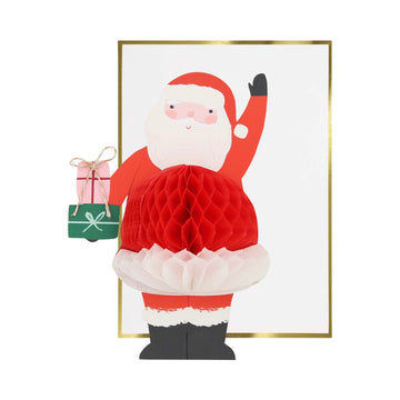 Honeycomb Santa Stand Up Card by Meri Meri