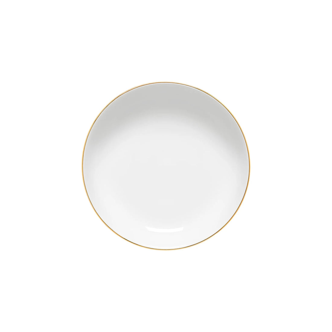 Gold Rim Resonance Porcelain Soup/Pasta Bowl - set of 6