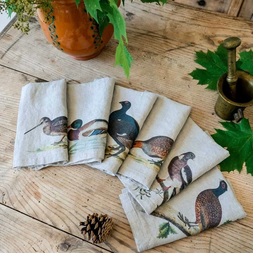 Forest Birds Napkins - set of 2
