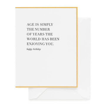 The Number of Years, Single Card
