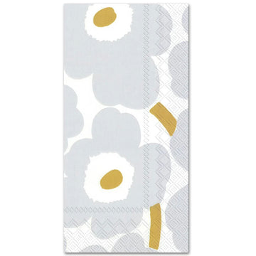 White + Silver Marimekko Unikko Buffet Napkin