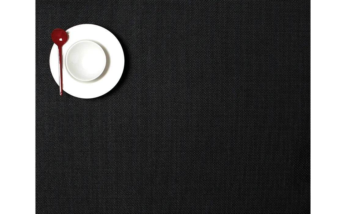 Black Mini Basketweave Placemat by Chilewich