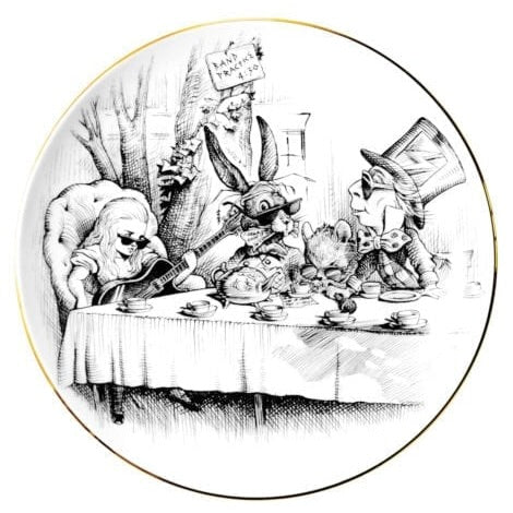 Alice in Wonderland Mad Hatter Tea Party Medium Plate