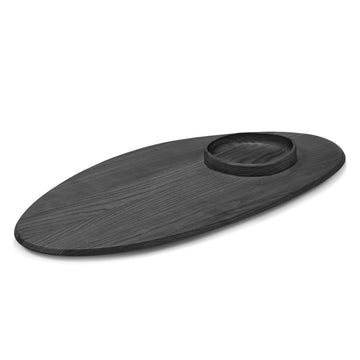 Black Large Ash Dune Platter + Bowl by Kelly Wearstler