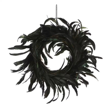 Black Feather Wreath