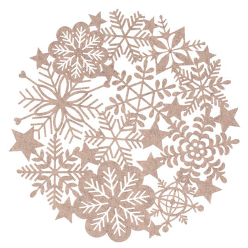 Natural Round Felt Placemat - set of 4