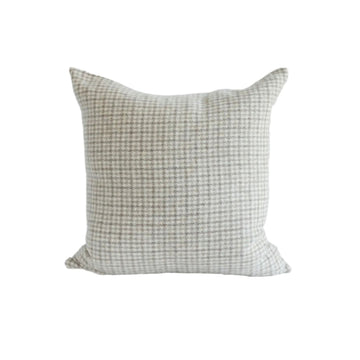 Light Grey, Ivory + Tan Glencoe Cushion