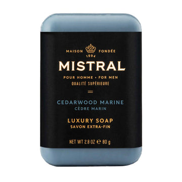 Cedarwood Marine Travel Bar Soap with Silicone Case