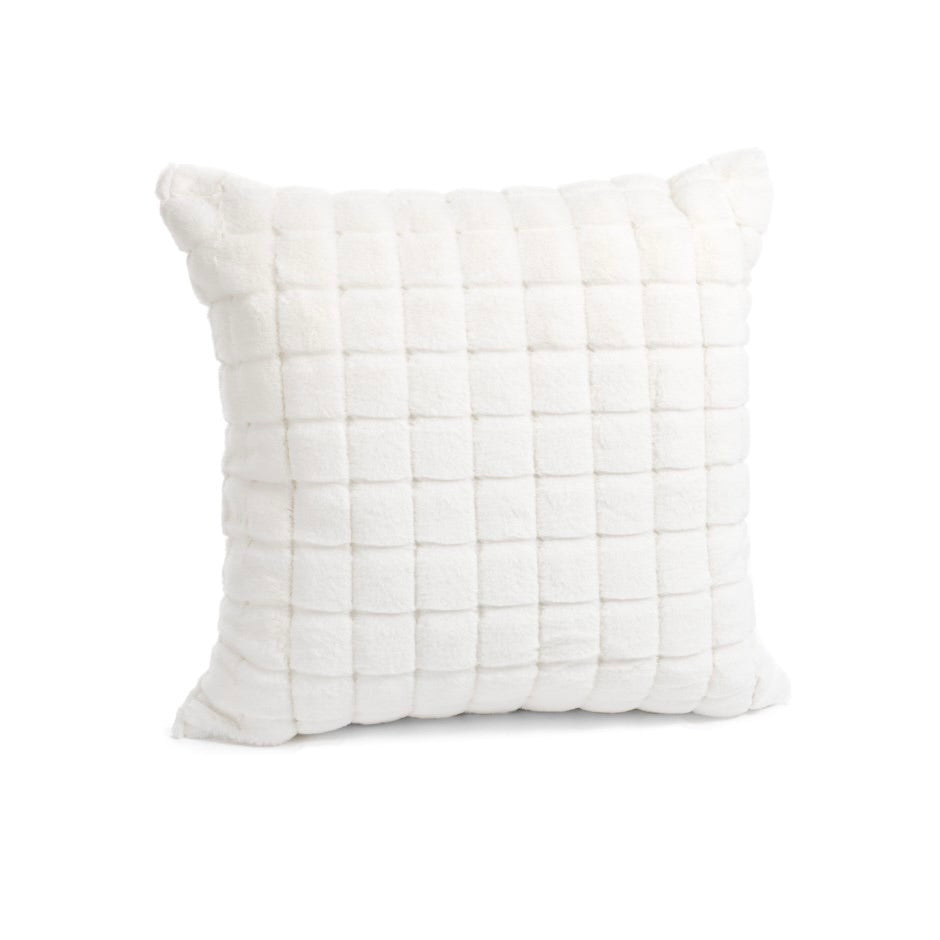 Faux rabbit fur cushion best sale