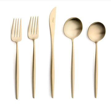 Moon Champagne Matte 5 piece set by Cutipol